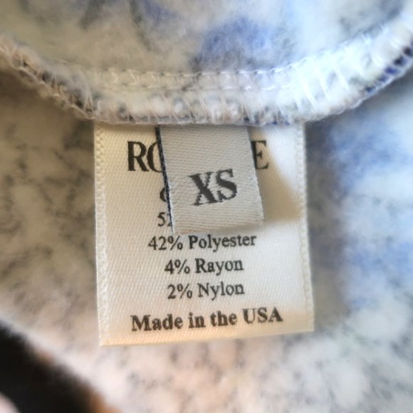 RODARTE RUFFLED LACE YOKE SWEATSHIRT WHITE/BLUE FLORAL PRINT SIZE EXTRA SMALL - Picture 8 of 10